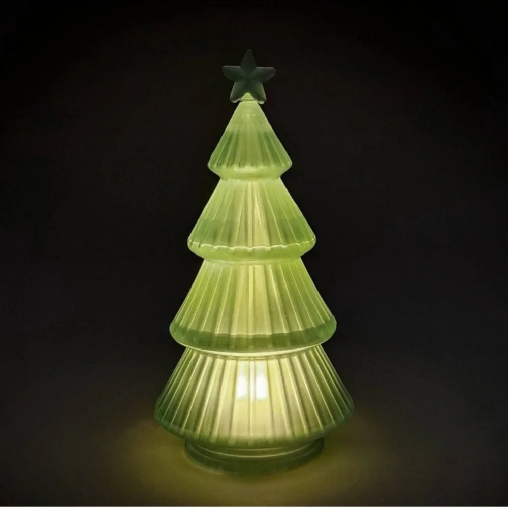 Glass LED Tree in Matte Green from Target Bullseye Playground, New!